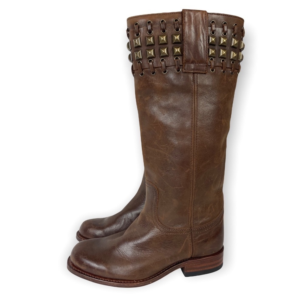 SENDRA Studded leather Tall Riding Boots Western size 36
